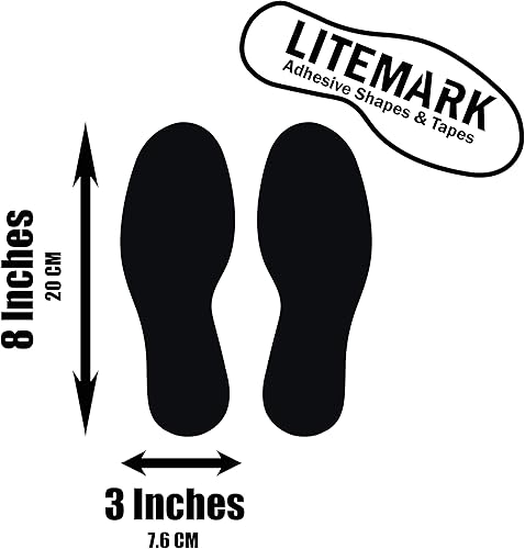 Vista 22 de LiteMark Calcomanías de vinilo duraderas con acabado brillante, tamaño mediano de 9 pulgadas, ideal para suelos, techos, paredes y la mayoría