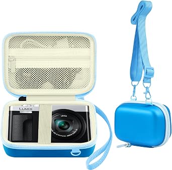 Leayjeen Digital Camera Case Compatible withLUMIX TZ/ LX10/ ZS80/ ZS100/ ZS70/ ZS200/ ZS60 4K Digital Camera,Compact Digital Camera-BlueCase Only