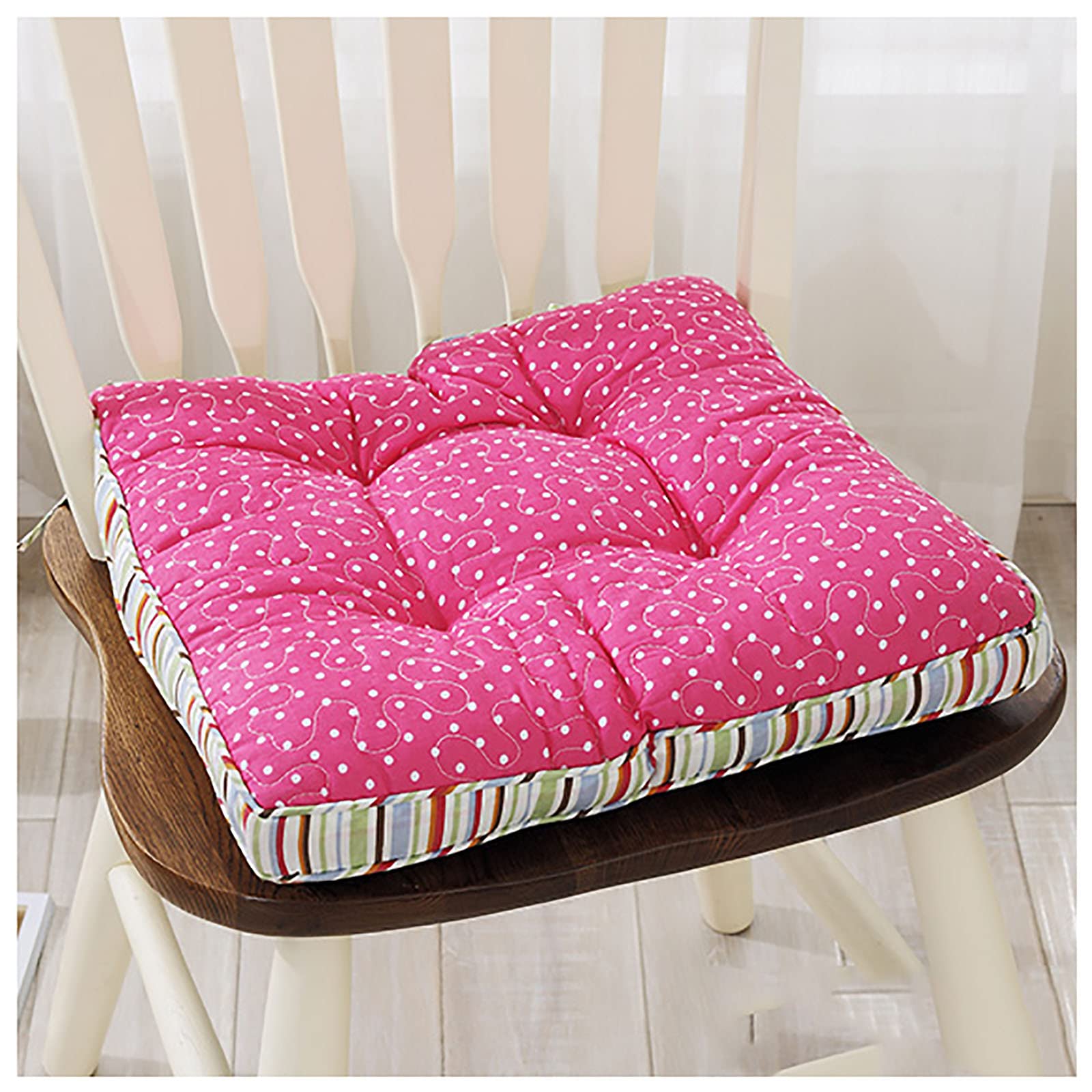 Coussin d'assise 40x40x5cm rose pour sublimer le confort de votre salon, cuisine et terrasse