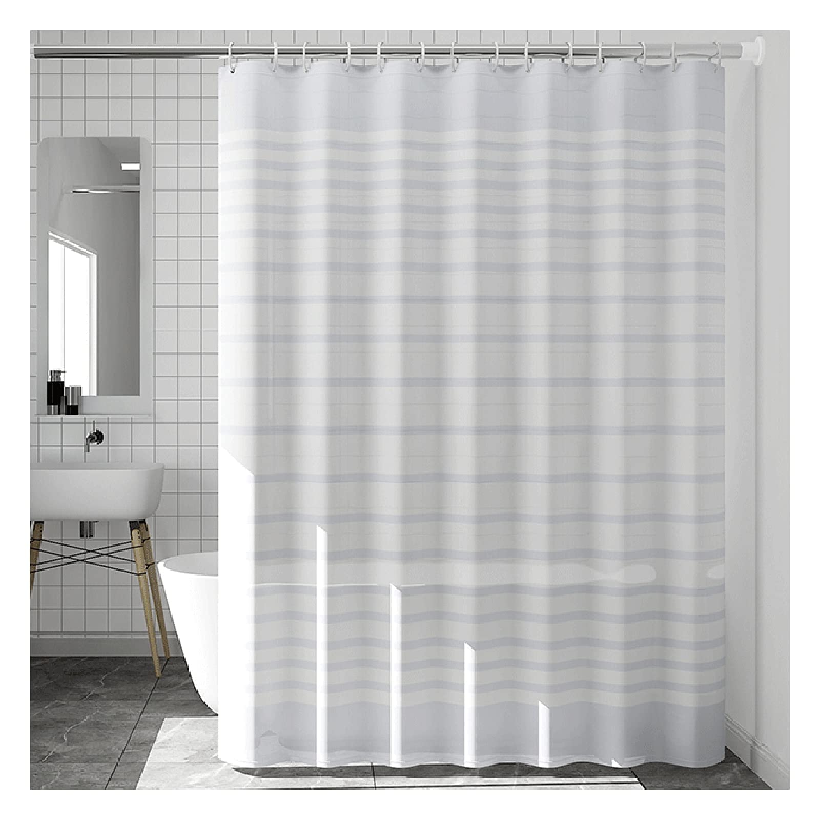 Rideau de douche maison et hôtel pour douche et toilettes familiales