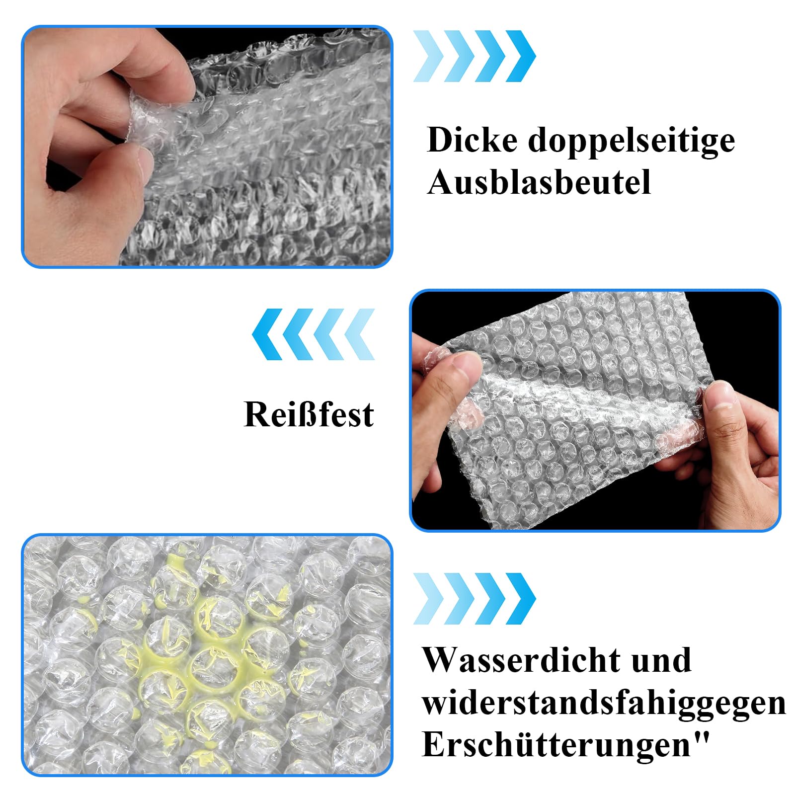 200 Piezas 10,2 x 15,2 cm Bubble Wrap. Material de embalaje, Bubble Wrap Tapizada,Bolsas de burbujas de burbujas para mudanza y envío embalaje.