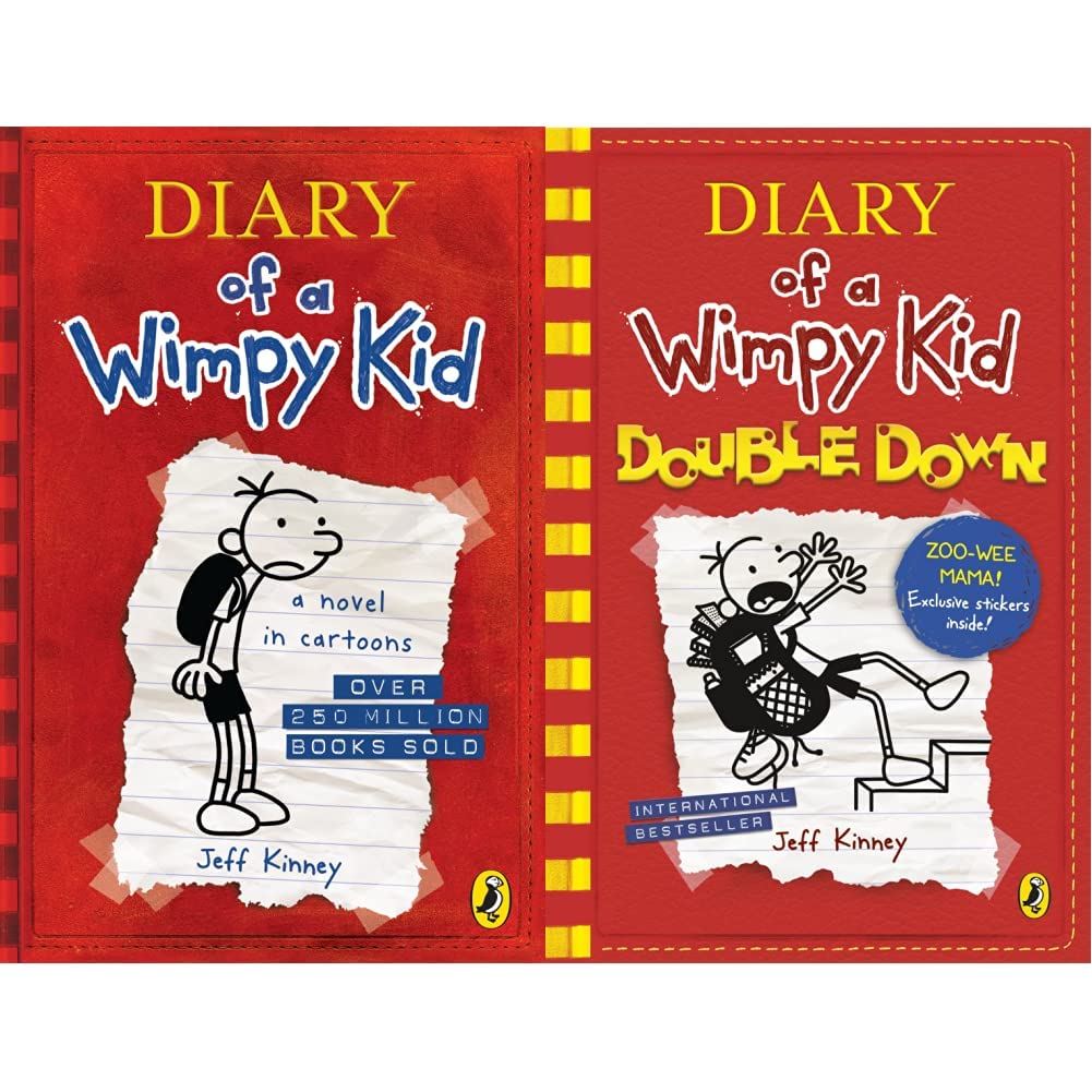 Diary Of A Wimpy Kid (Book 1)+Double Down (Diary of a Wimpy Kid Book 11)