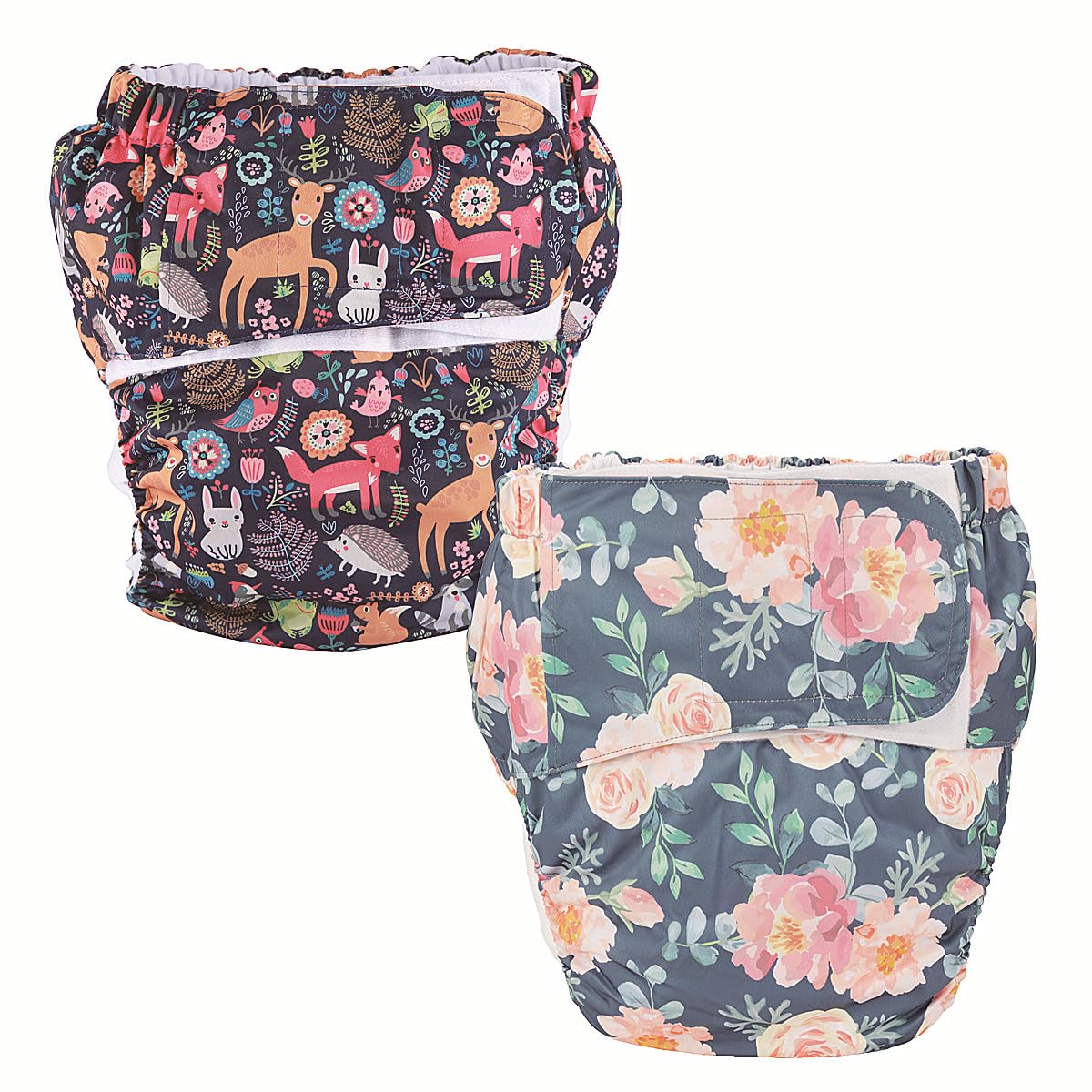 2 piezas de ropa interior ajustable lavable reutilizable para incontinencia para mujeres y hombres, pañales de tela para adultos, cintura de 26 a 51 pulgadas