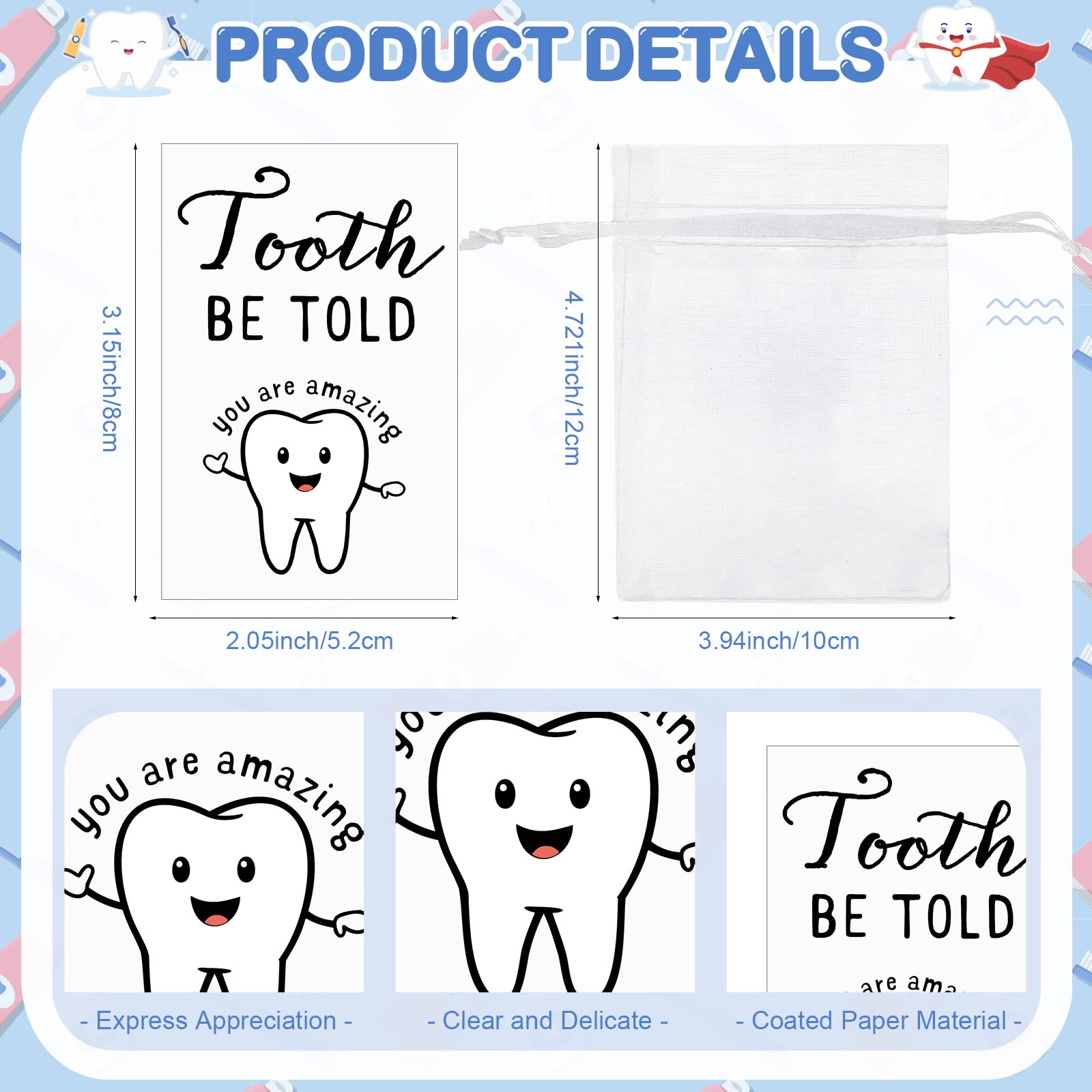 Roshtia 10 Sets Dental Assistant Gifts Bulk Graduation Orthodontic Health Staff Appreciation Funny Dentist End of School Year Tooth Shot Glasses Stainless Steel Tumbler Fix Your Teeth Cups with Cards