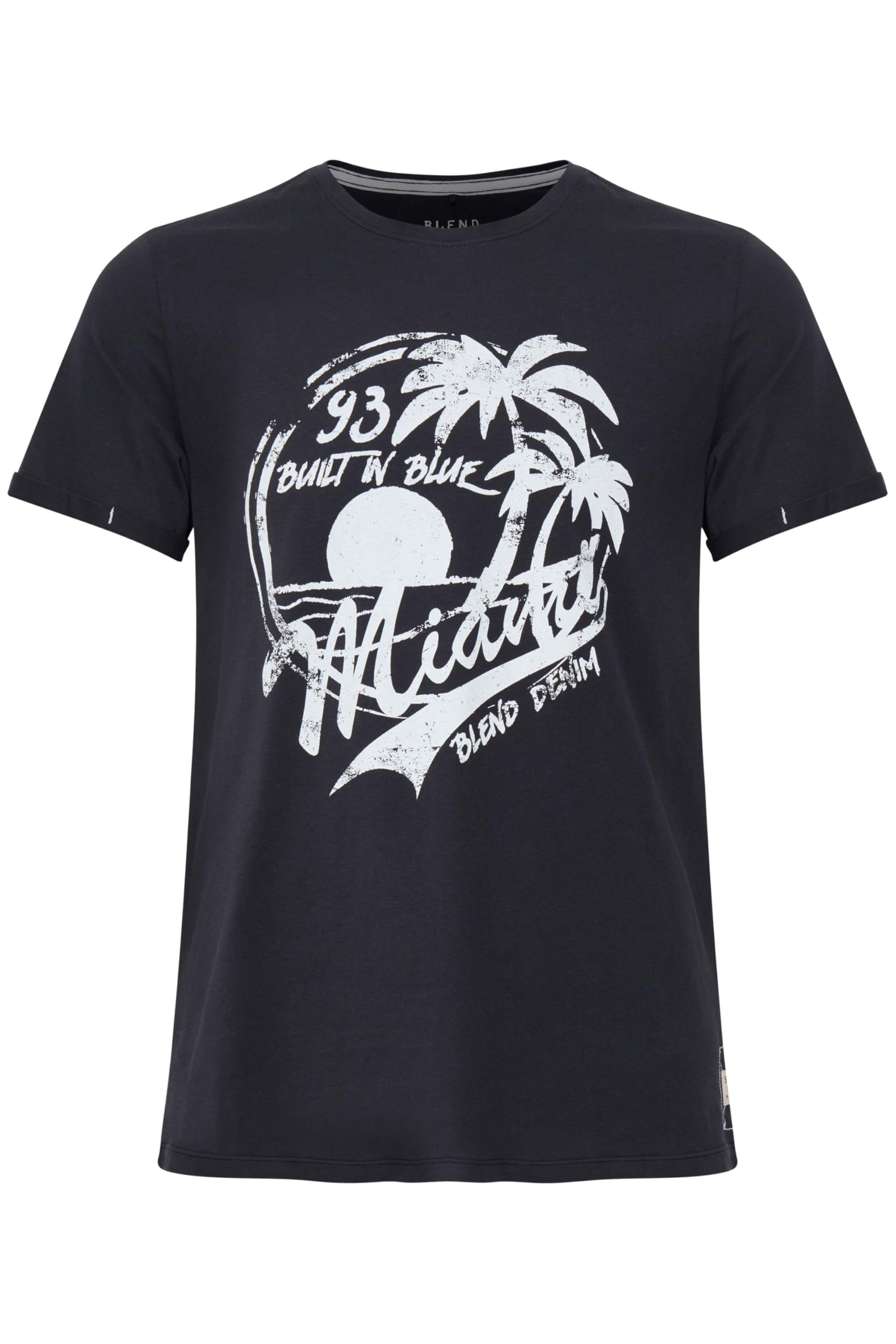 Blend BHPerry Herren T-Shirt Kurzarm Shirt mit Print und Rundhalsausschnitt