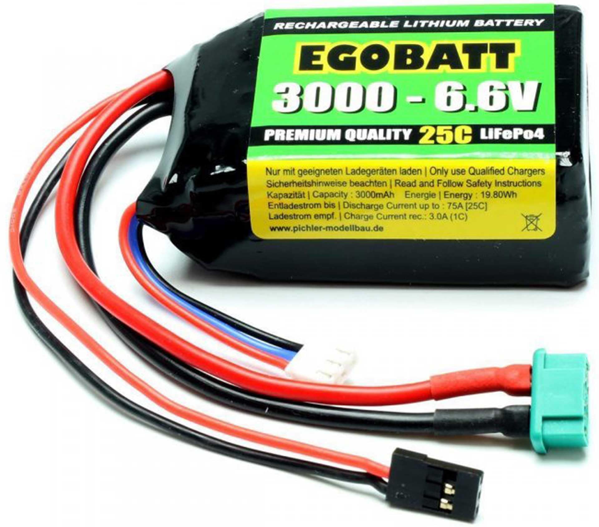 Pichler Modellbau-Akkupack (Life) 6.6 V 3000 mAh 25 C Block XH