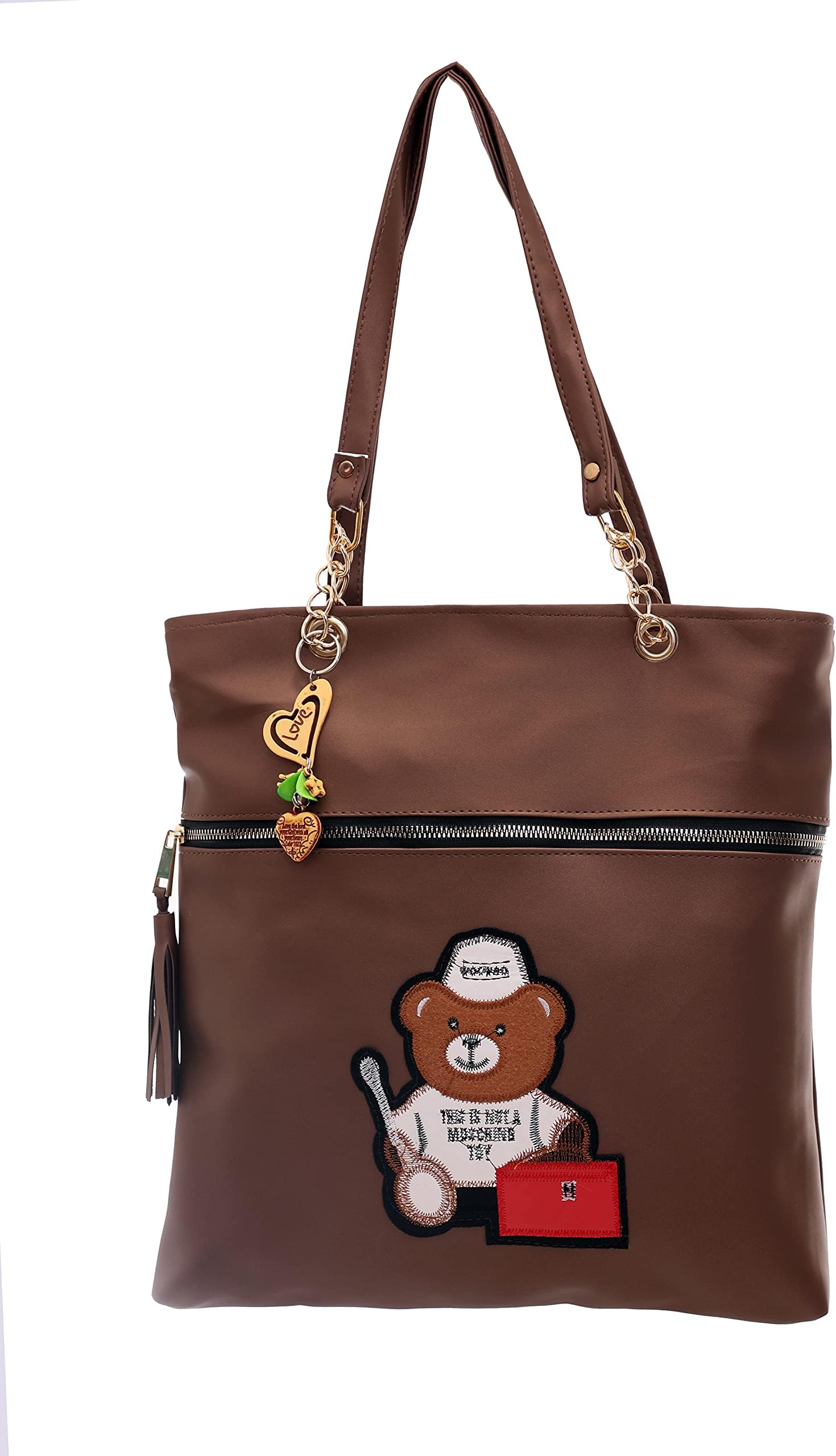 New P.M. Shah Bag Palace Women's Ladies Bag Palace Silky Leather synthetic Handbag Brown color Shoulder bag Ladies Purse