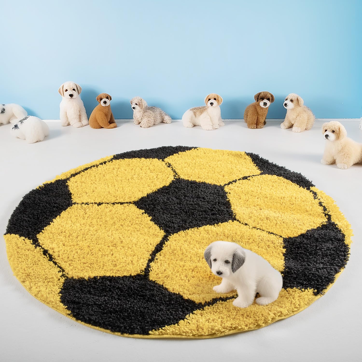 HomebyHome Tapis pour Enfants Poils Courts Conception du Terrain de Football Chambre d'enfant de bébé Salle de Jeux Doux Lavable Rectangulaire Garçon Vert, Couleur :Vert, Taille:100x150 cm