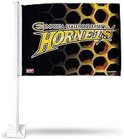 Vista 15 de Rico Industries Bandera de coche de doble cara de la NCAA, gran accesorio para automóvil