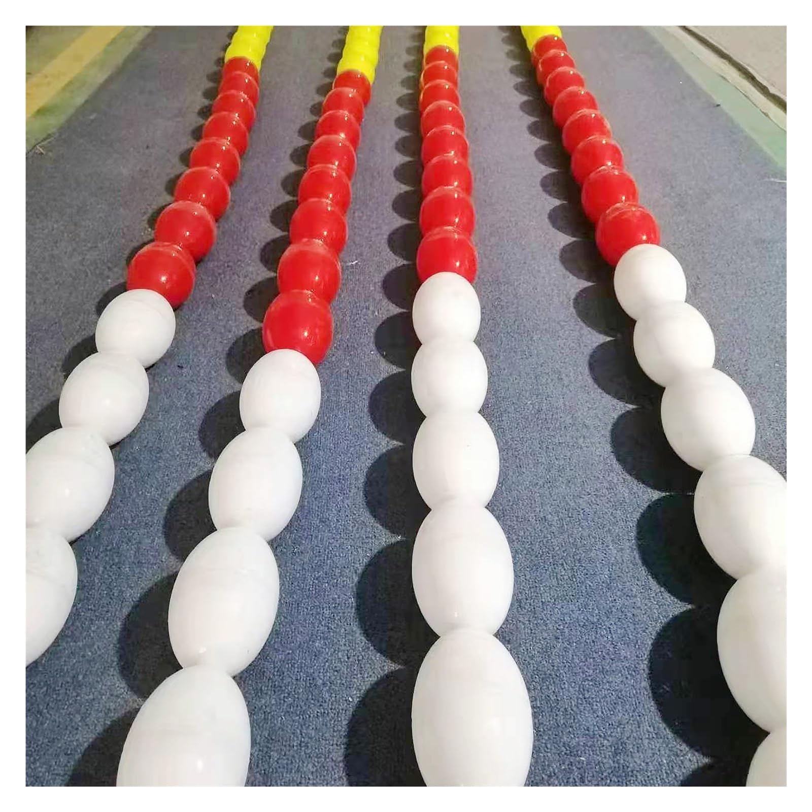 5m 6m 8m 10m 15m 20m 25m Swimming Pool Rope Float Line, Commercial Hot Springs/Shallow Beaches Floating Cordon with 2 Hooks, Professional Swimming Lane Dividers Line (Color : Ø 3.2in/8cm,