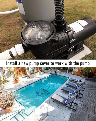 Miniatura 3 de NTSUMI Tapa de bomba de piscina apta para bombas de piscina Splapool Pureline Deluxe sobre el suelo, cubierta de cesta de bomba de piscina