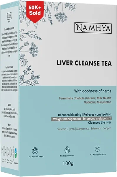 NAMHYA Liver Cleanse Tea with Harad Milk Thistle with goodness of Herbs 3.53 oz (50 Servings)