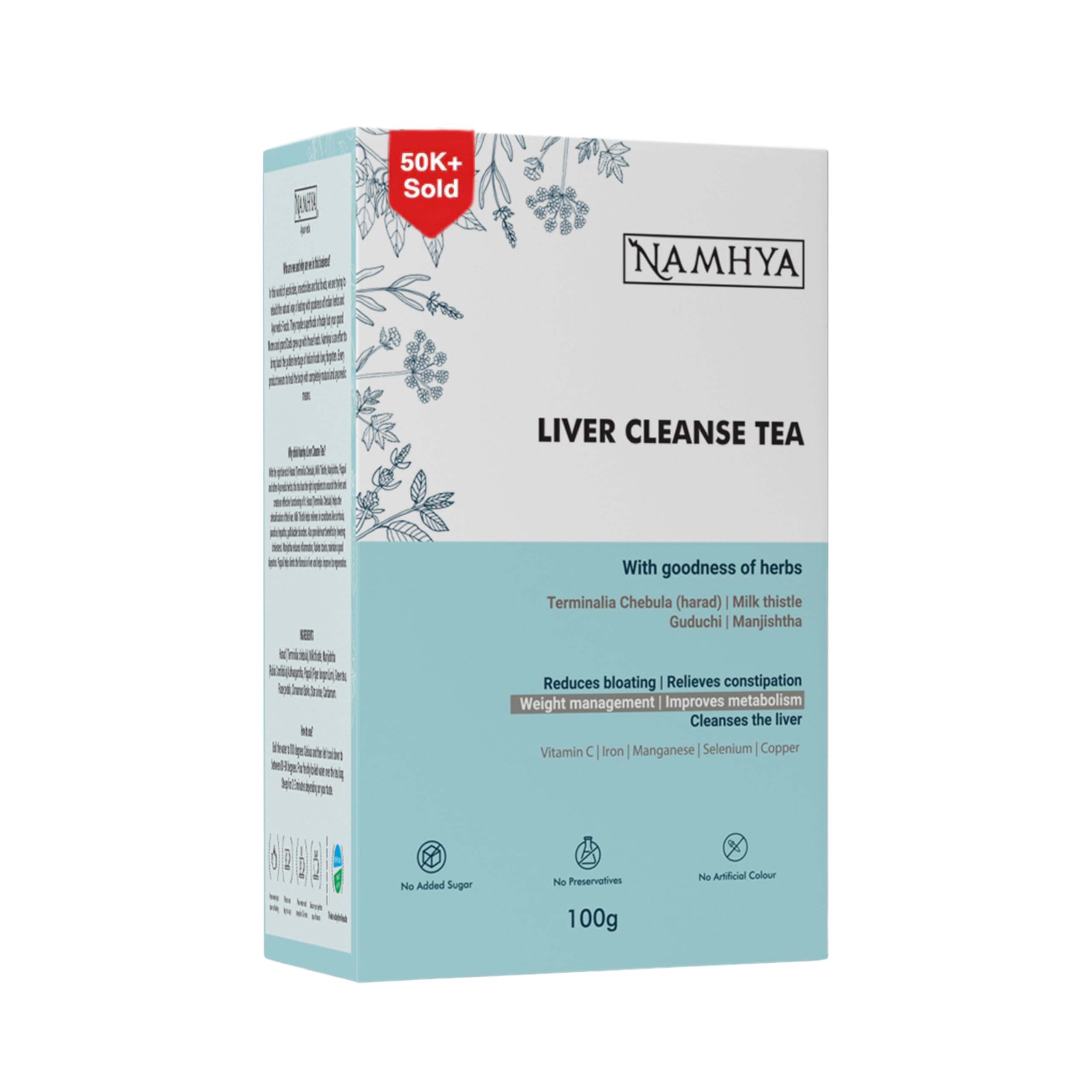 Namhya Liver cleanse Tea with Harad Milk Thistle (Loose Leaves)