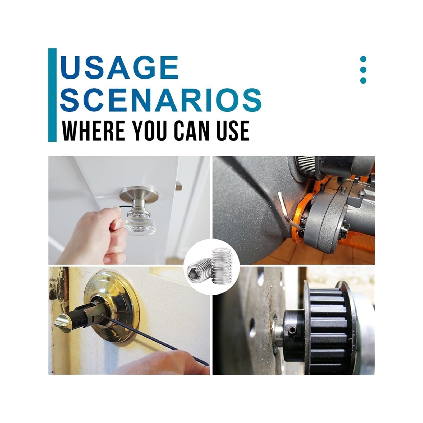 グラブスクリュー 六角ソケットセット フラットポイント M3x5 mm 50個 スクリューポストフィット六角ドライブソケットキャップボルト