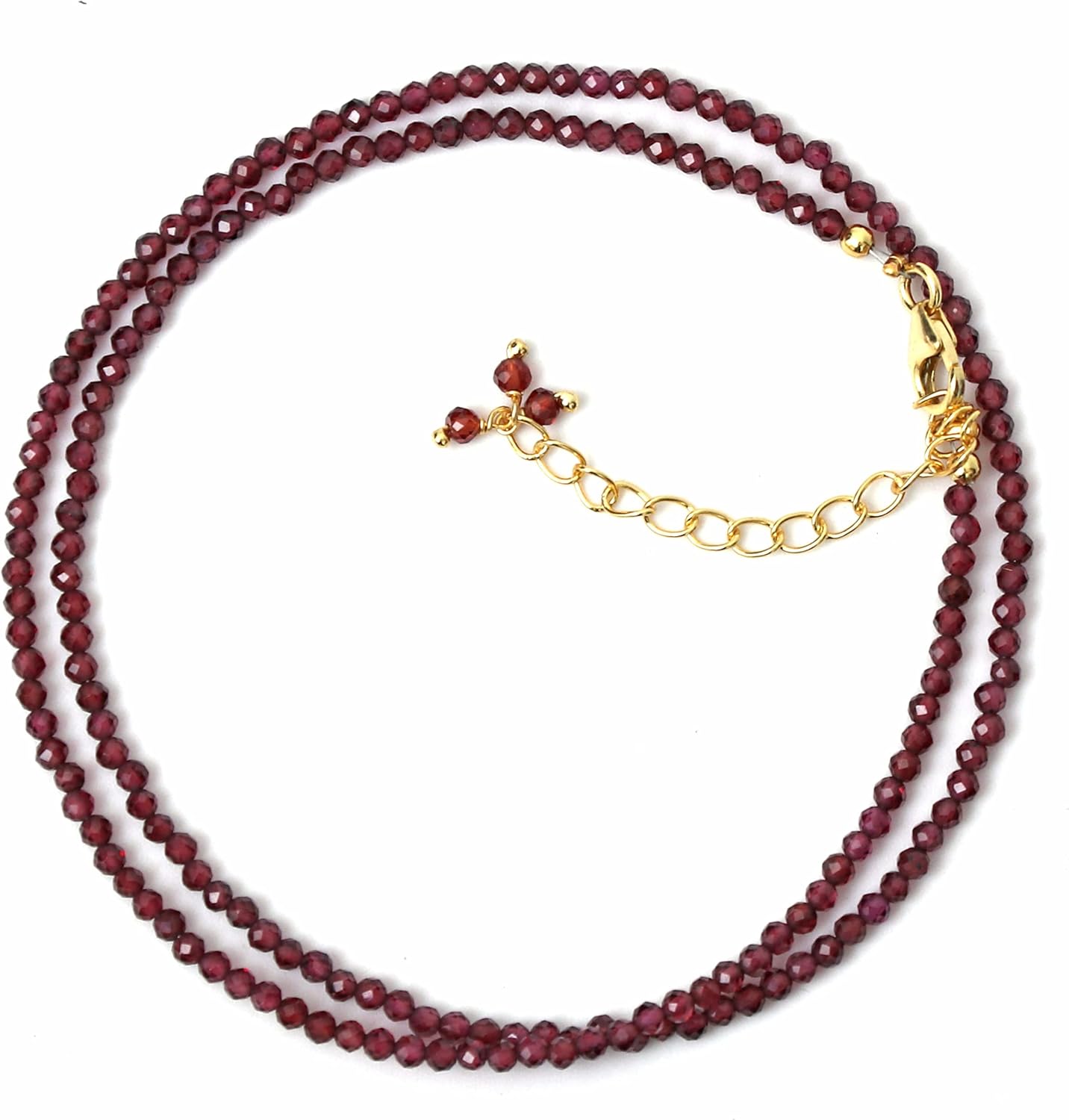 Natural Beaded Gemstone Choker Necklace,Faceted Beads, Birthstone Necklace, Energy Healing Crystal, Gift For Her, 925 Sterling Silver Jewelry 18 Inch