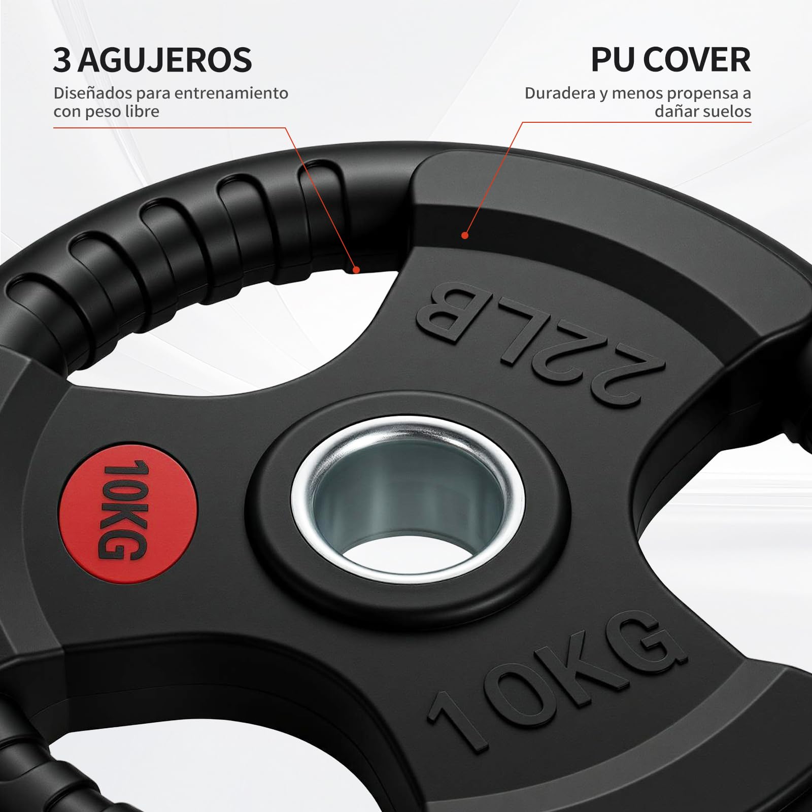 ALLINLIFE Barra Olímpica Ø50mm Recta de 1.5m, 1.8m y 2.2m Compatibles con Discos de Ø50mm - Barra de Halterofilia para Gimnasio con Cierres de Resorte