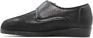 10471 Negro - Zapato ortopédico, con Velcro, Plantilla Extraible, Suela de Goma, para: Mujer