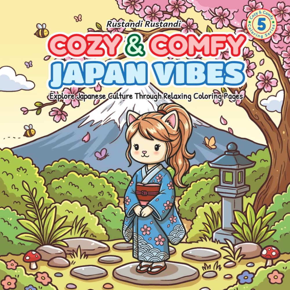 Cozy & Comfy Japan Vibes: Explore Japanese Culture Through Relaxing Coloring Pages (Cozy & Comfy Coloring Series)