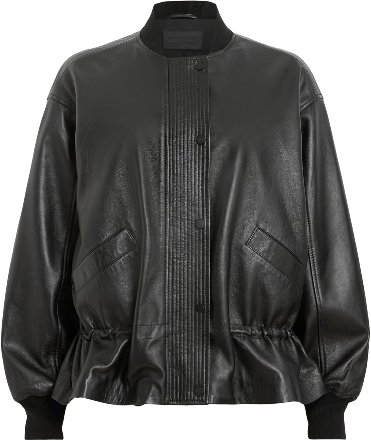 AllSaints womens Sofi Leather Bomber