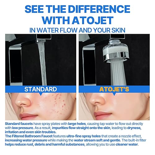 Miniatura 3 de Filtro limpiador para grifo de lavabo inspirado en la cultura de belleza de Corea, filtros de carbono puro para agua de baño y cocina  Filtro