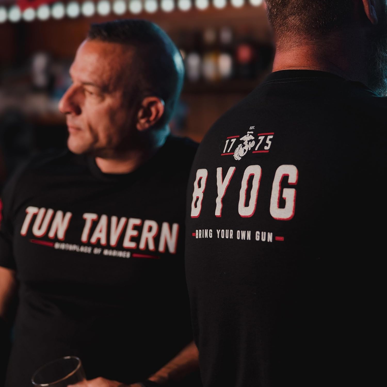 Grunt Style USMC Tun Tavern B.Y.O.G Men's T-Shirt - Image 7