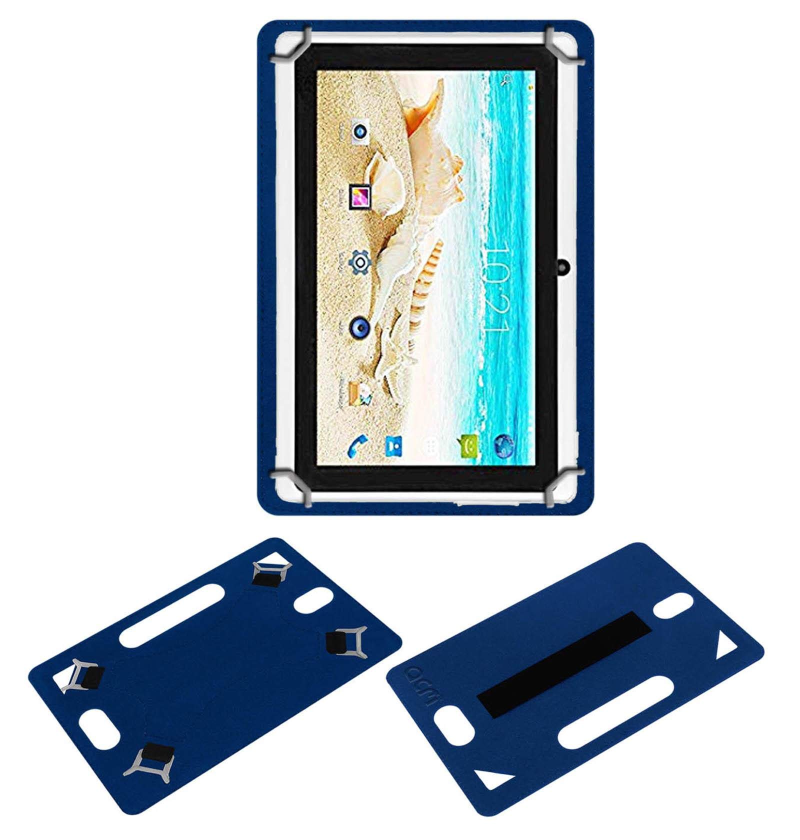 Acm Leather Back Hand Case Compatible with Xuba Q88 Tablet Cover Blue