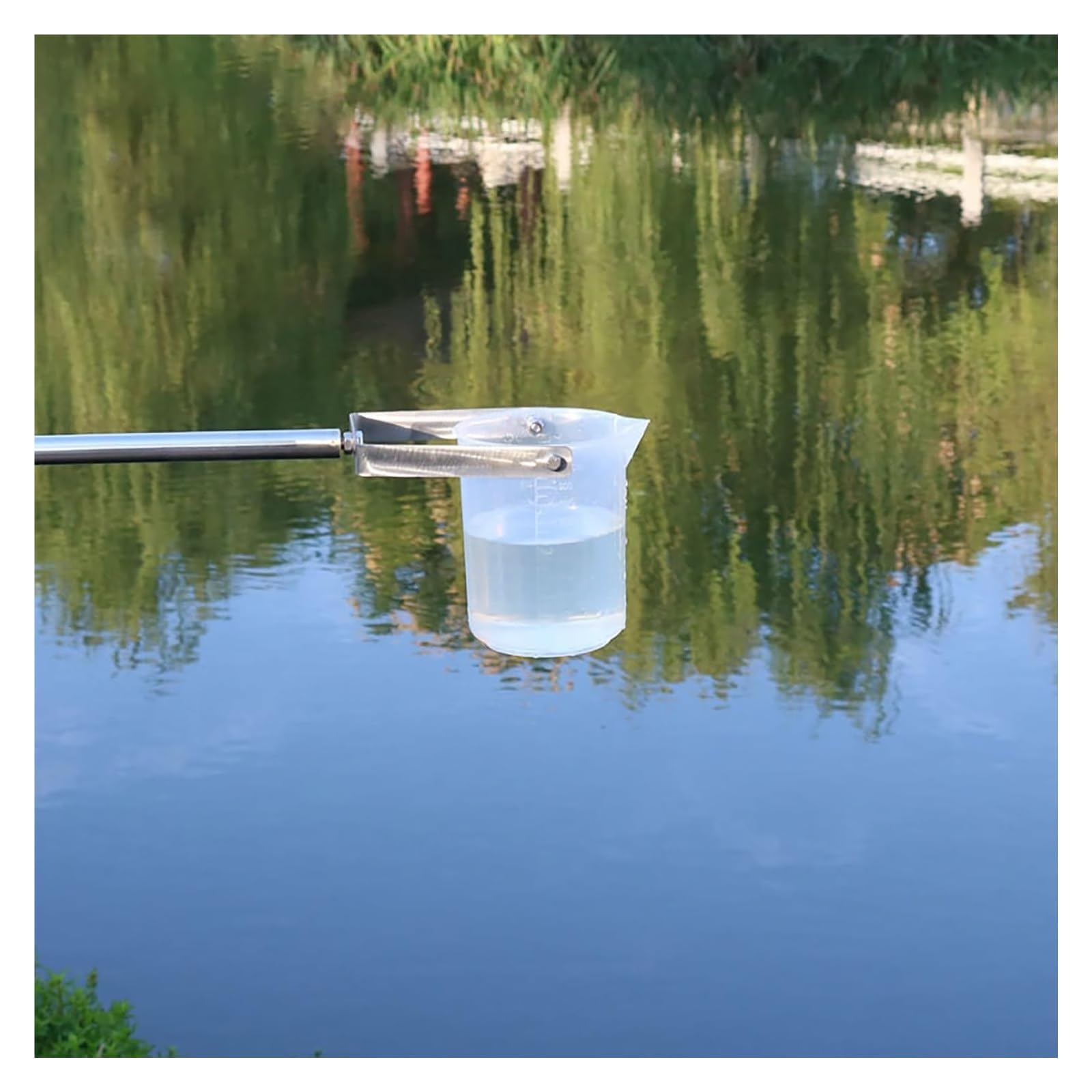 Campionatore liquido in plastica per campionamento dell'acqua per esterni, 1,49-7 m, palo regolabile, 500 ml, campionatore liquido per il monitoraggio ambientale, ideale per test e campionamenti di