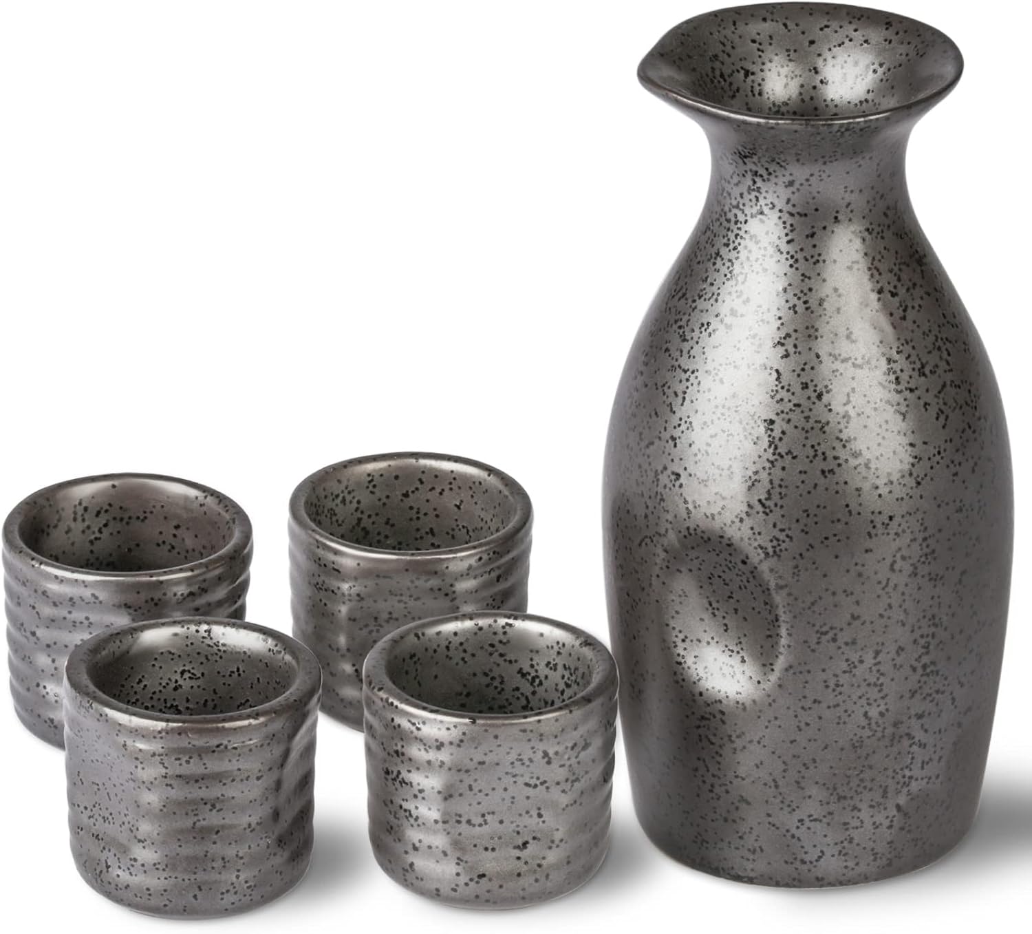 Japanese Sake Set, 5 Pieces Sake Traditional Ceramics