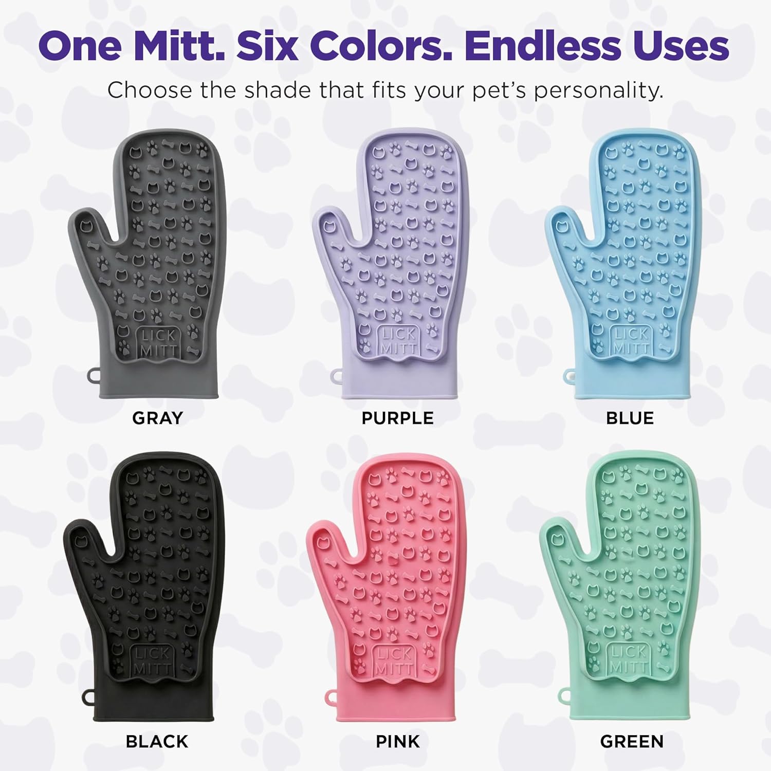 Lixy Pet LickMitt - Dual-Sided Grooming & Shed Control Mitt for Spreadable Treats – Designed for Anxiety Relief & Bonding - Food-Grade Silicone Pet Tool for Dogs & Cats - BPA-Free, Easy-Clean - Blue