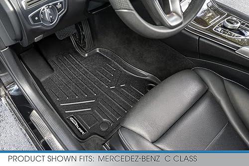 Miniatura 2 de MAXLINER - Juego de alfombrillas de primera fila, color negro para Mercedes Benz Clase C Sedan 2015-2021