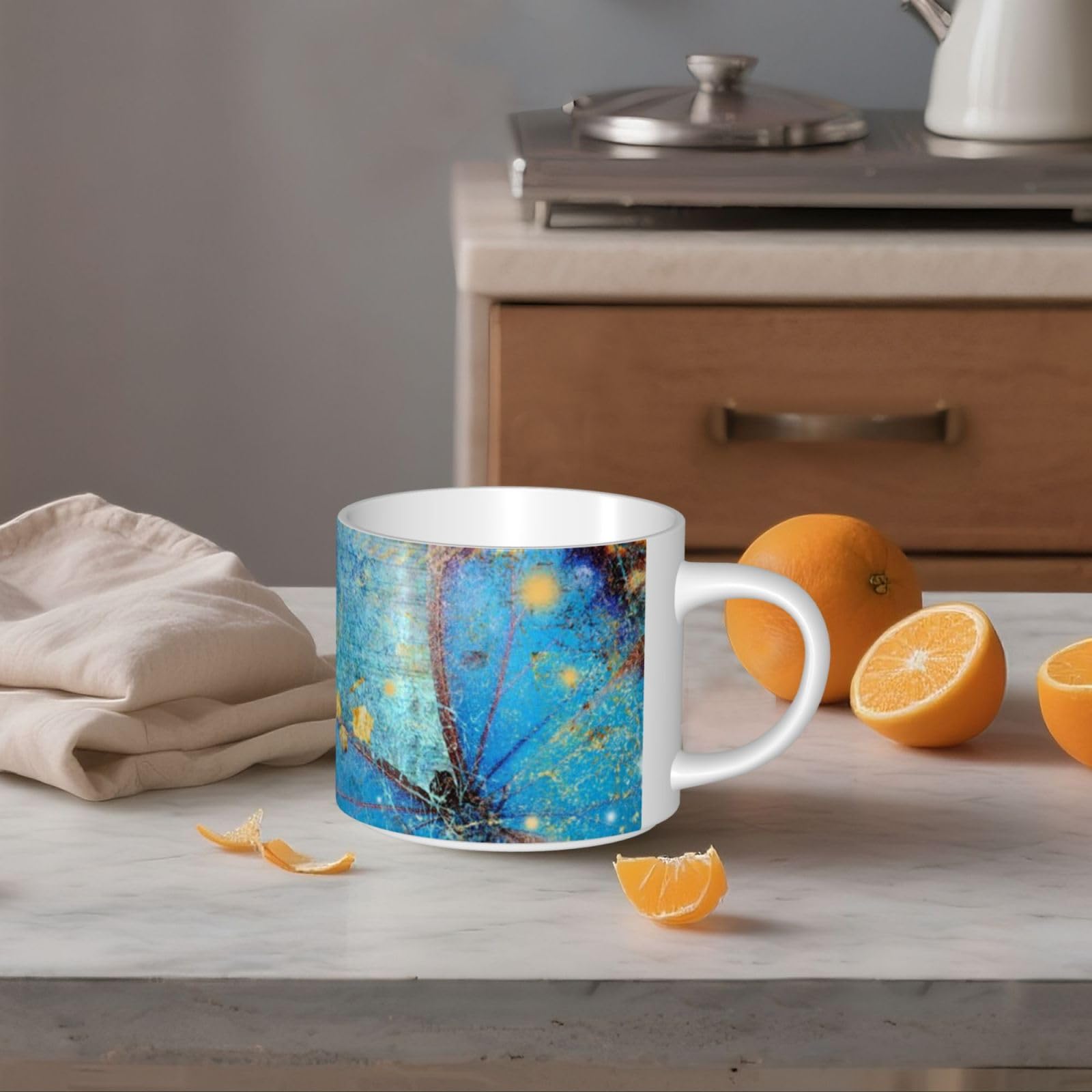 Śliczne retro rdzy motyl drukowane kubki ceramiczne o dużej pojemności kubek do kawy