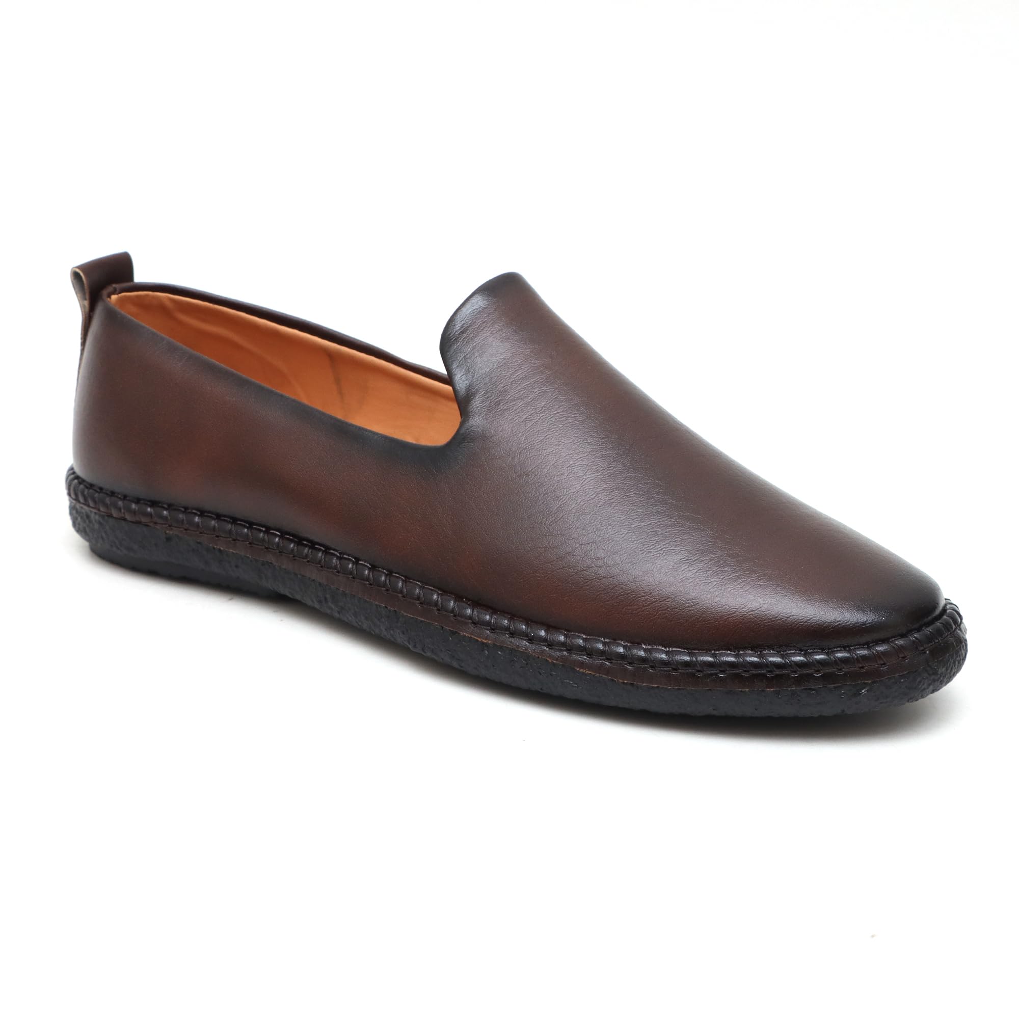 white walkers Premium Leather Ethnic Slip-On Mojari Shoes for Men, Black, Casual, Round Toe-picture-53