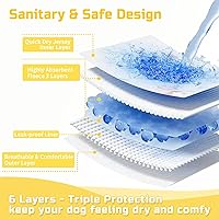Vista 4 de Pañales Lavables para Perras Hembras Paquete de 3 Reutilizables Altamente Absorbentes, Pañales Premium para Cachorros, Pañales Duraderos a Prueba