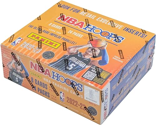2022-23 Hoops Nba Basketball Retail Box 24 paquetes por caja, 8 tarjetas por paquete, caja sellada de fábrica