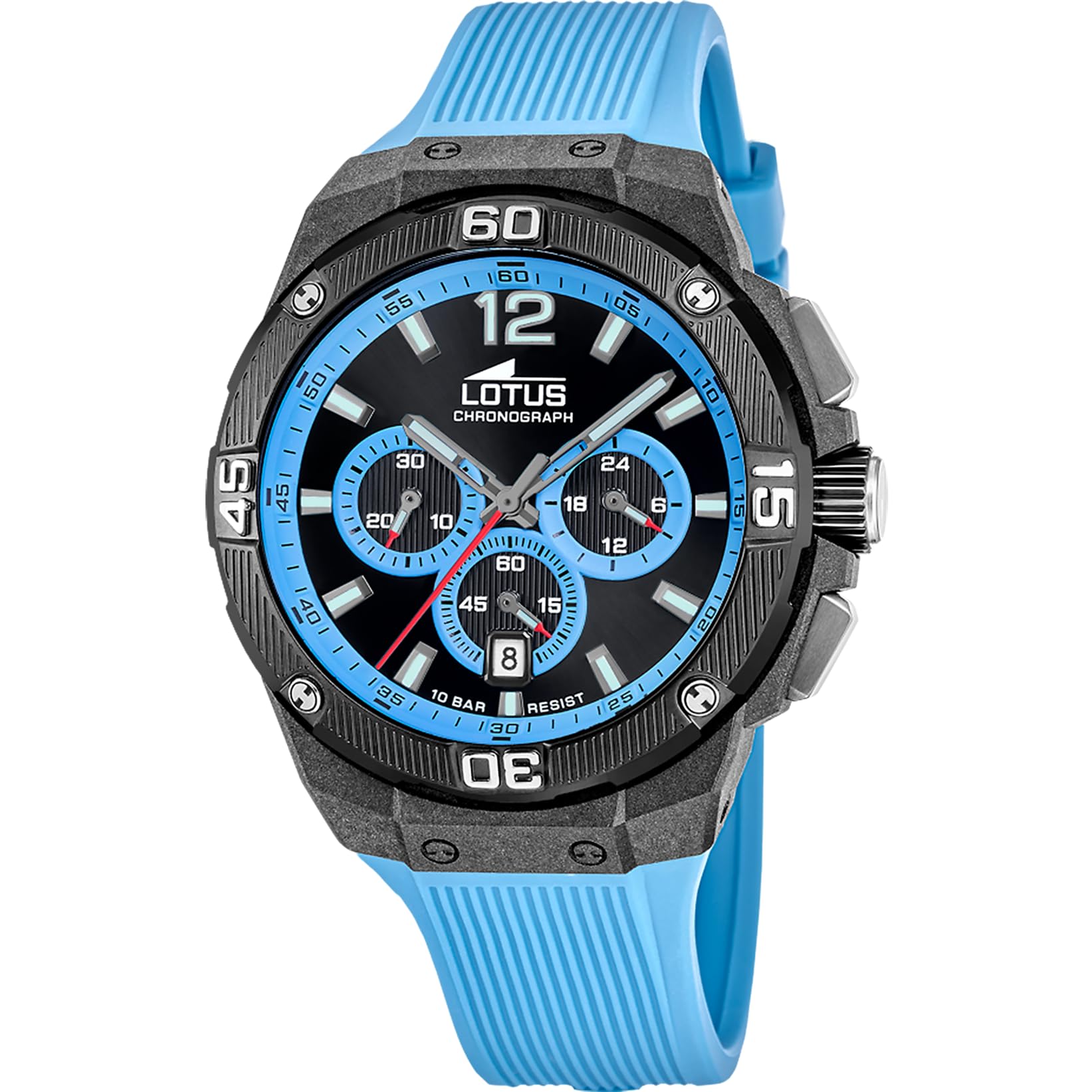 Lotus Uomo 18975/6 – Orologio Cronografo Quarzo In Fibra Di Carbonio E Gomma Azzurra
