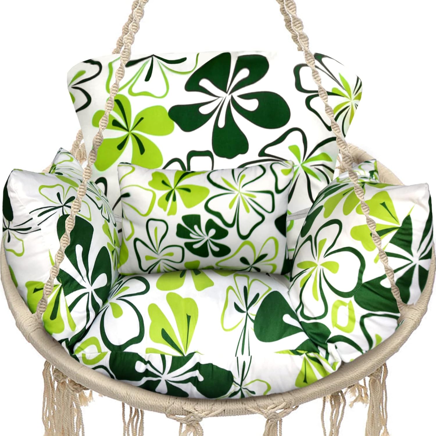 Bextile Egg Chair Cushion Replacement, Detachable Hanging Chair Cushion Washable, Thicken Hanging Basket Chair Cushions(Cushion only) (Luck)