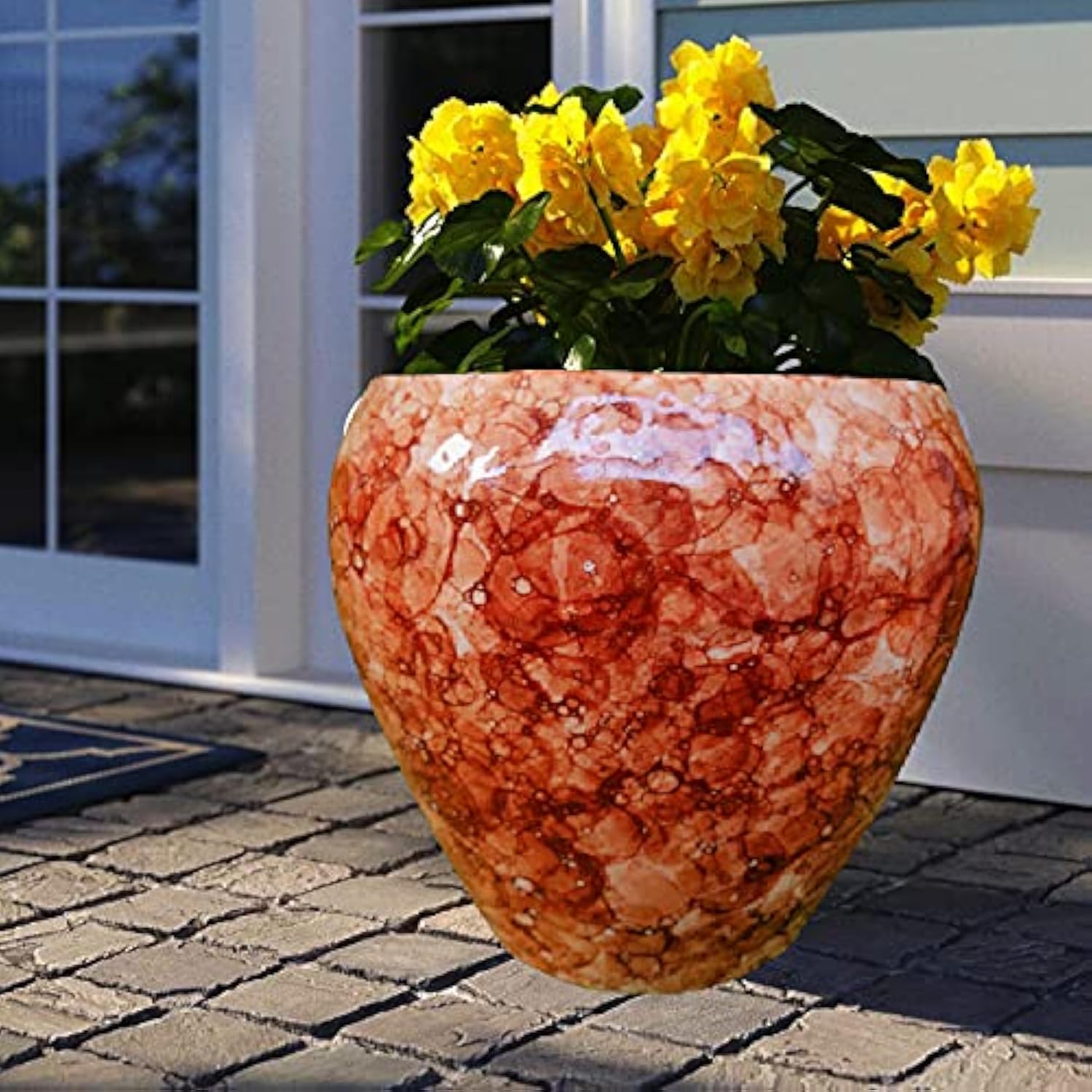 Niyara Stylish Ceramic Pots for Indoor Plants,Succulent,Outdoor,Balcony,Home,Garden,Office Size -Large 8 inches (Brown)-image-11