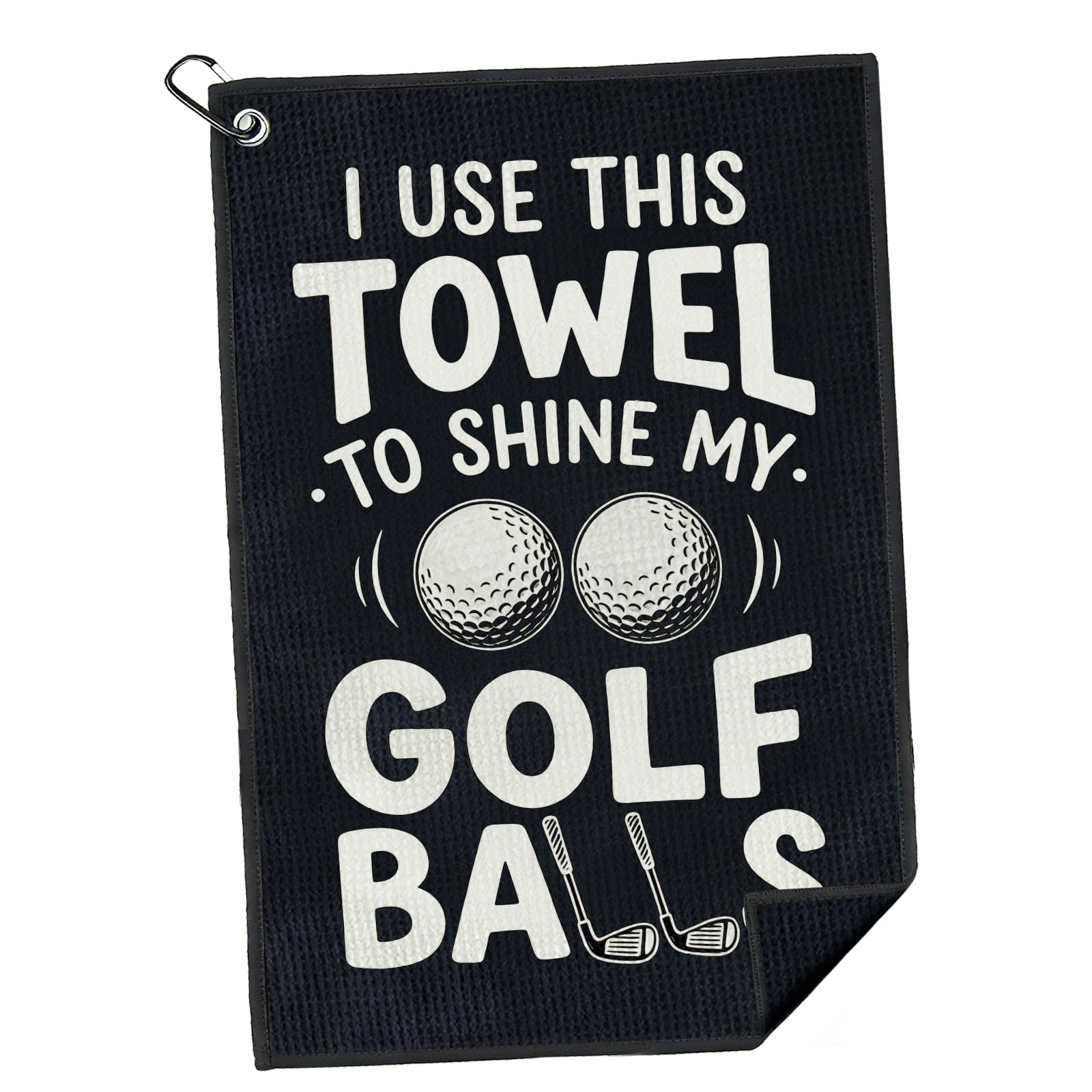CUTHOLLOW Pickleball Towels in Golf Slogans, 23.6"x15" Dual Print Soft & Absorben Microfiber Sports Towel With Carabiner, Portable Waffle Texture Athletic Towel - Cleans Fast, Accessories, Gifts