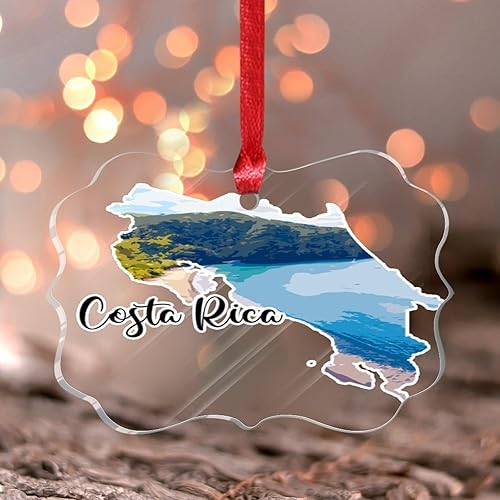 Miniatura 1 de Adorno de Navidad de Costa Rica, paisaje urbano, ilustración, ilustración, mariposa, árbol de Navidad, adorno de recuerdo, tema de viaje, vistas