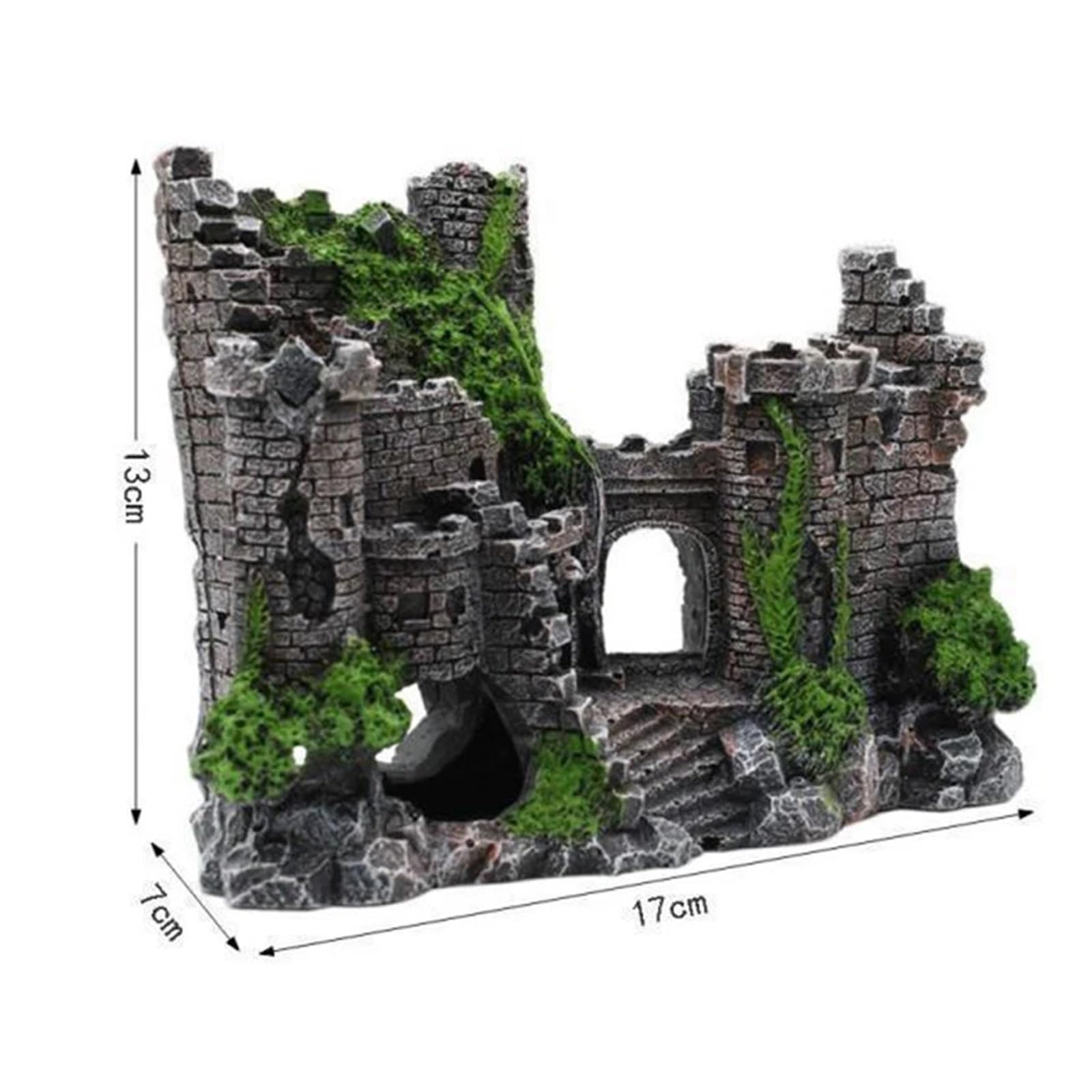 2pcs Creative Castle Shape Fish Tank Ornaments Decoration Per Decorazione | Landscaping Resin Rockery Aquarium Rockery Home Craft Ornament