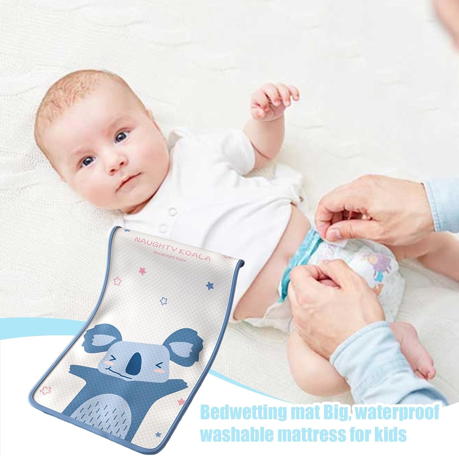 Kids Bed Protection Pad - Overnight Urine Leak Guard Mat for Boys Girls | Breathable Fabric Top with Liquid Lock Core, Washable Reusable Sleep Comfort Cover Waterproof Bottom Protection 39.37x23.62 in