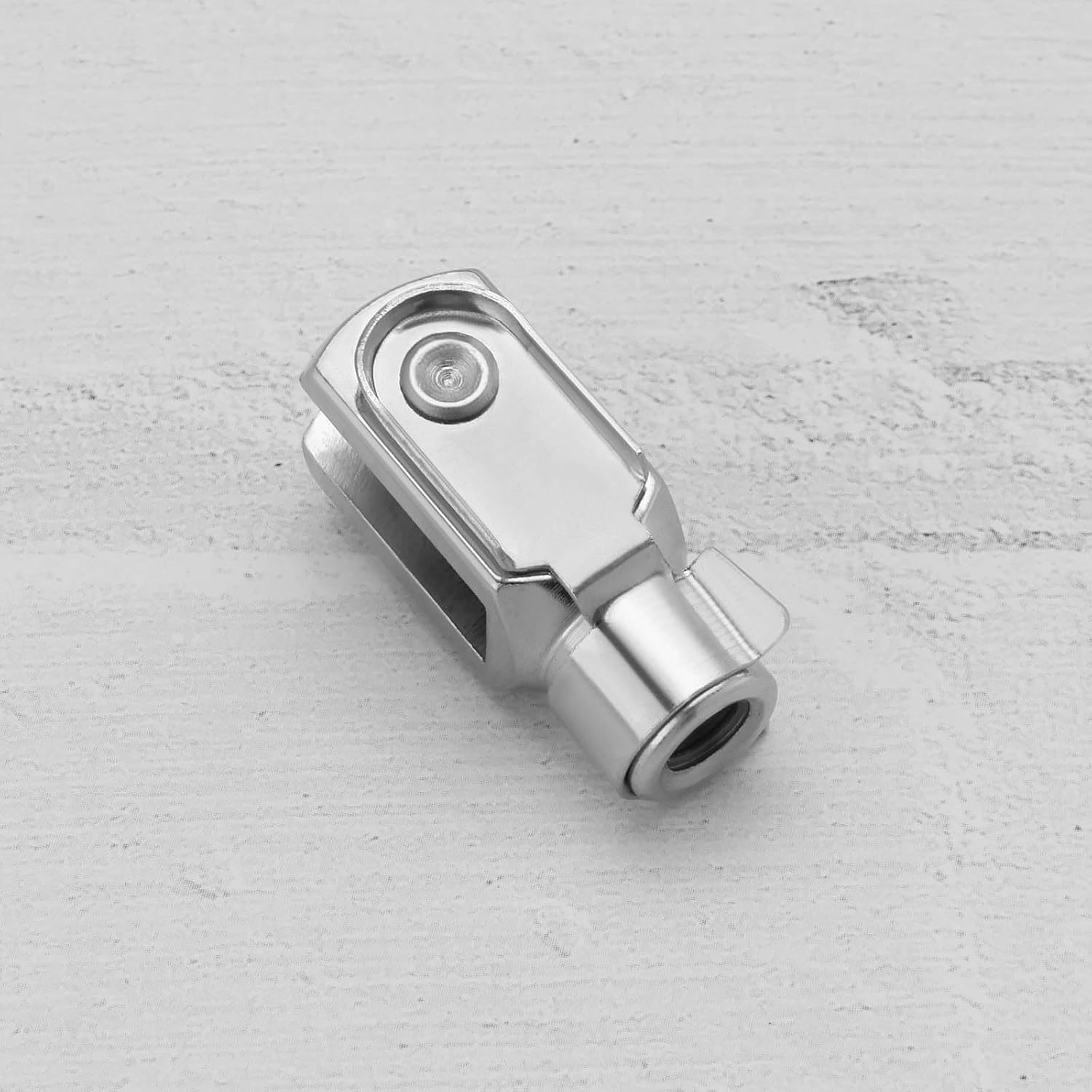 2Pcs M6x1 Thread 32mm Length Air Cylinder Rod Clevis End Clevis Fork End Yoke Joint with Spring Pin Steel Zinc Plated Y Connector for Electronic Automatic Equipment