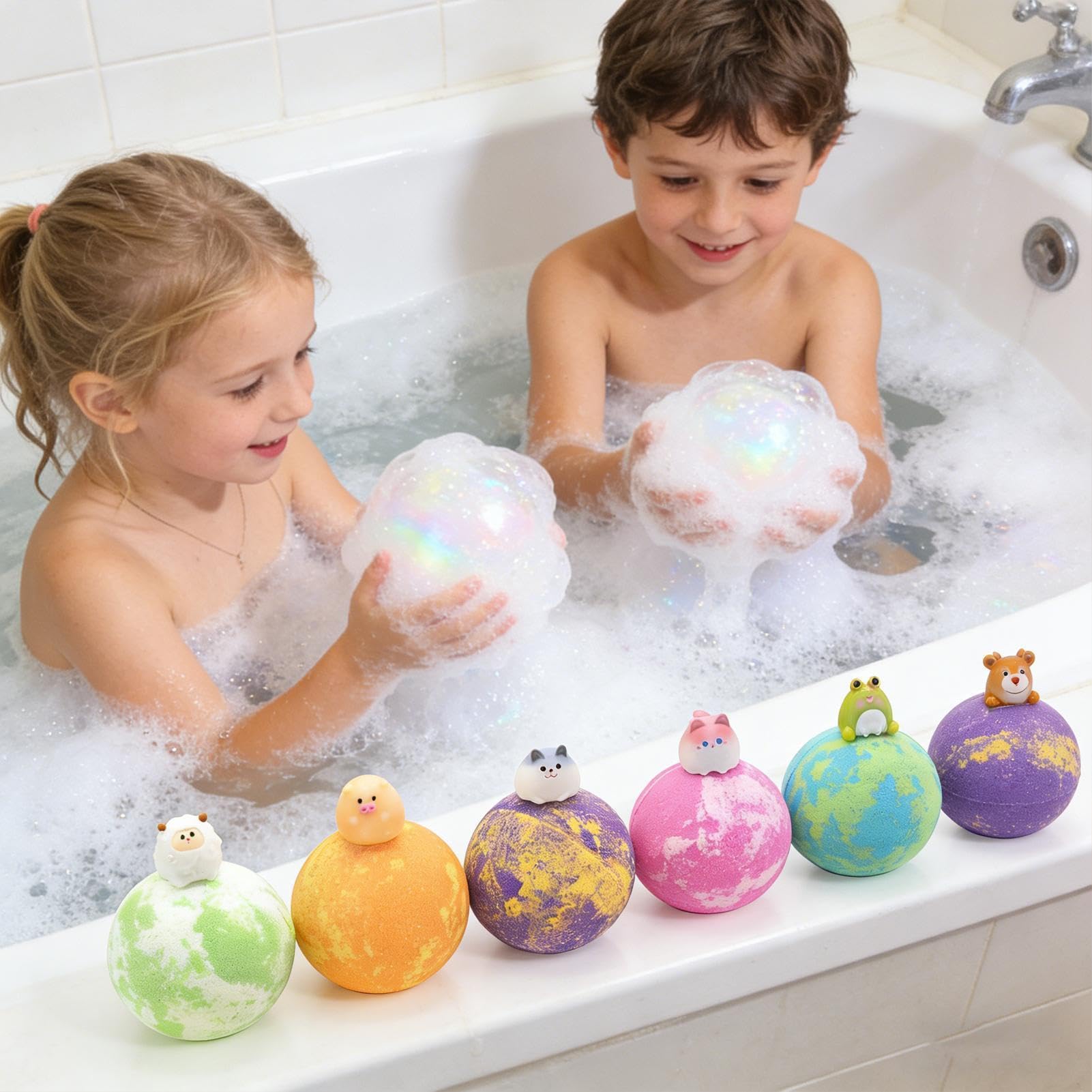 Bain Moussant Gadgets Aquatiques 6 Pièces Thème Animalier