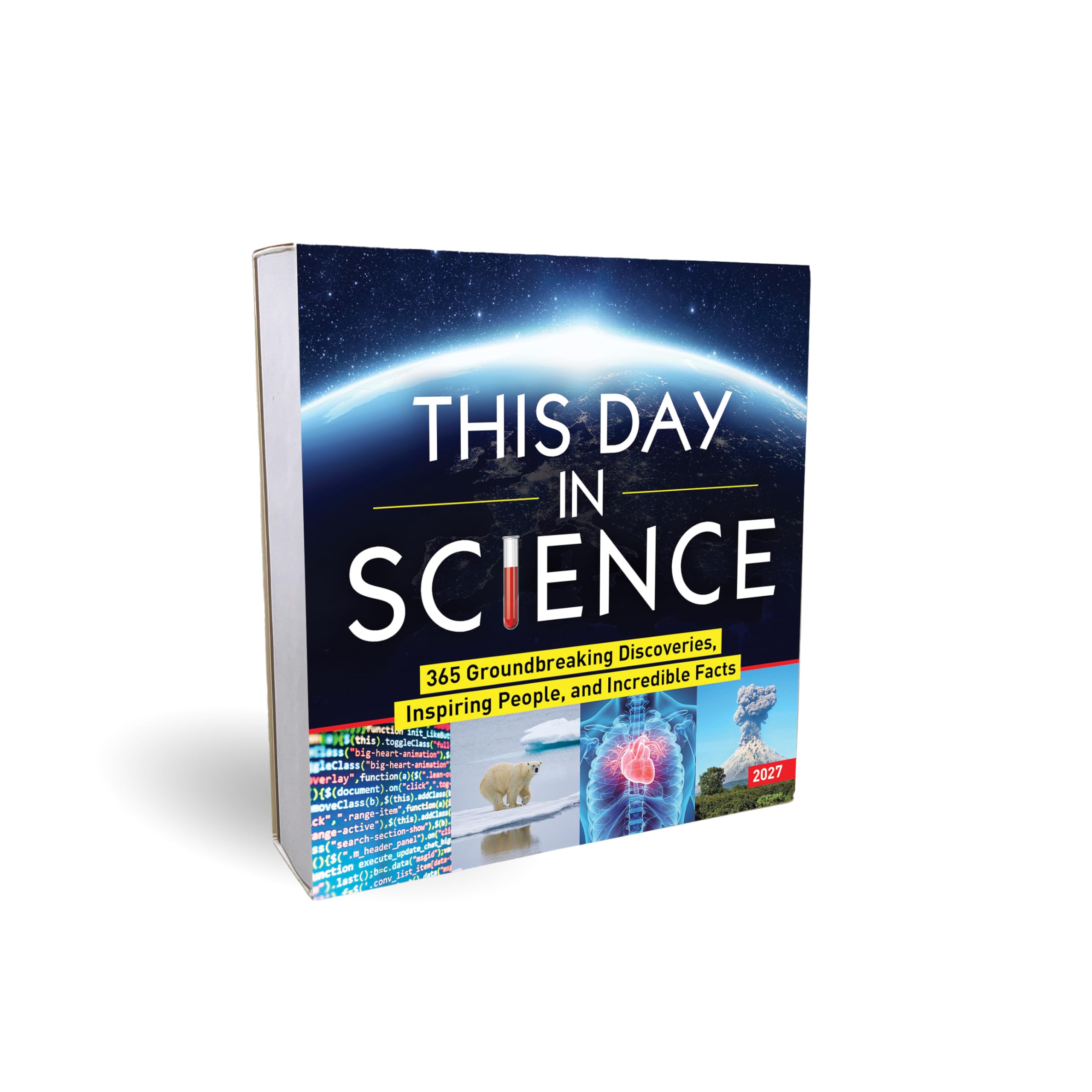 This Day In Science Desk Calendar 2027, Desk Calendars, Day To View, Gift