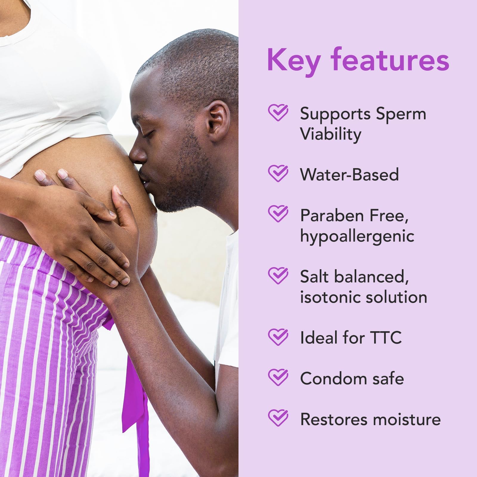 Premom Persönliches Fruchtbarkeitsgleitmittel: Glycerinfrei, Parabenfrei, pH-ausgeglichene, wasserbasierte Formel, 4 Fl Oz, spermienfreundliches, nicht klebendes Gleitmittel für den intimen Gebrauch