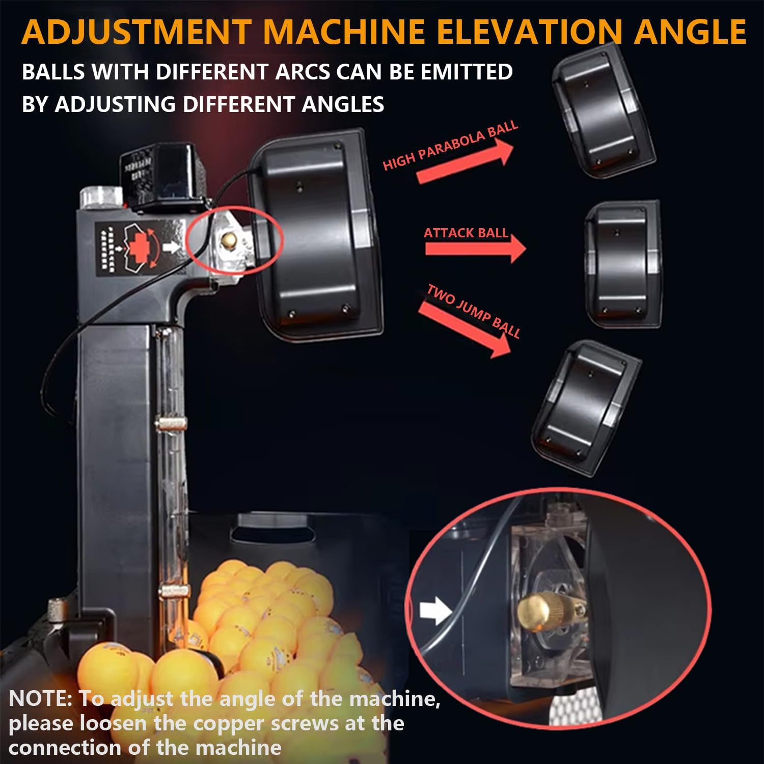 Automatic Table Tennis Robot Machine - 9 Spin Modes, 4 Training Settings, 7 Adjustable Angles - Perfect for Ping Pong Practice and Skill Development