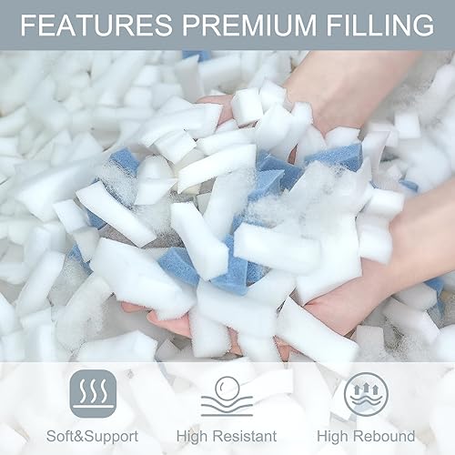 Miniatura 5 de LVTXIII Cojines de respaldo alto copetudo para exteriores, cojín de asiento y respaldo esponjoso sólido con lazos, cojín de repuesto para silla