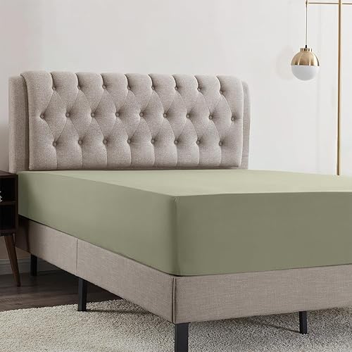 Miniatura 49 de Empyrean Bedding Sábanas de cama para King – Sábanas bajeras de 14 a 16 pulgadas – Sábana bajera de bolsillo profundo tamaño King – Sábana bajera 13