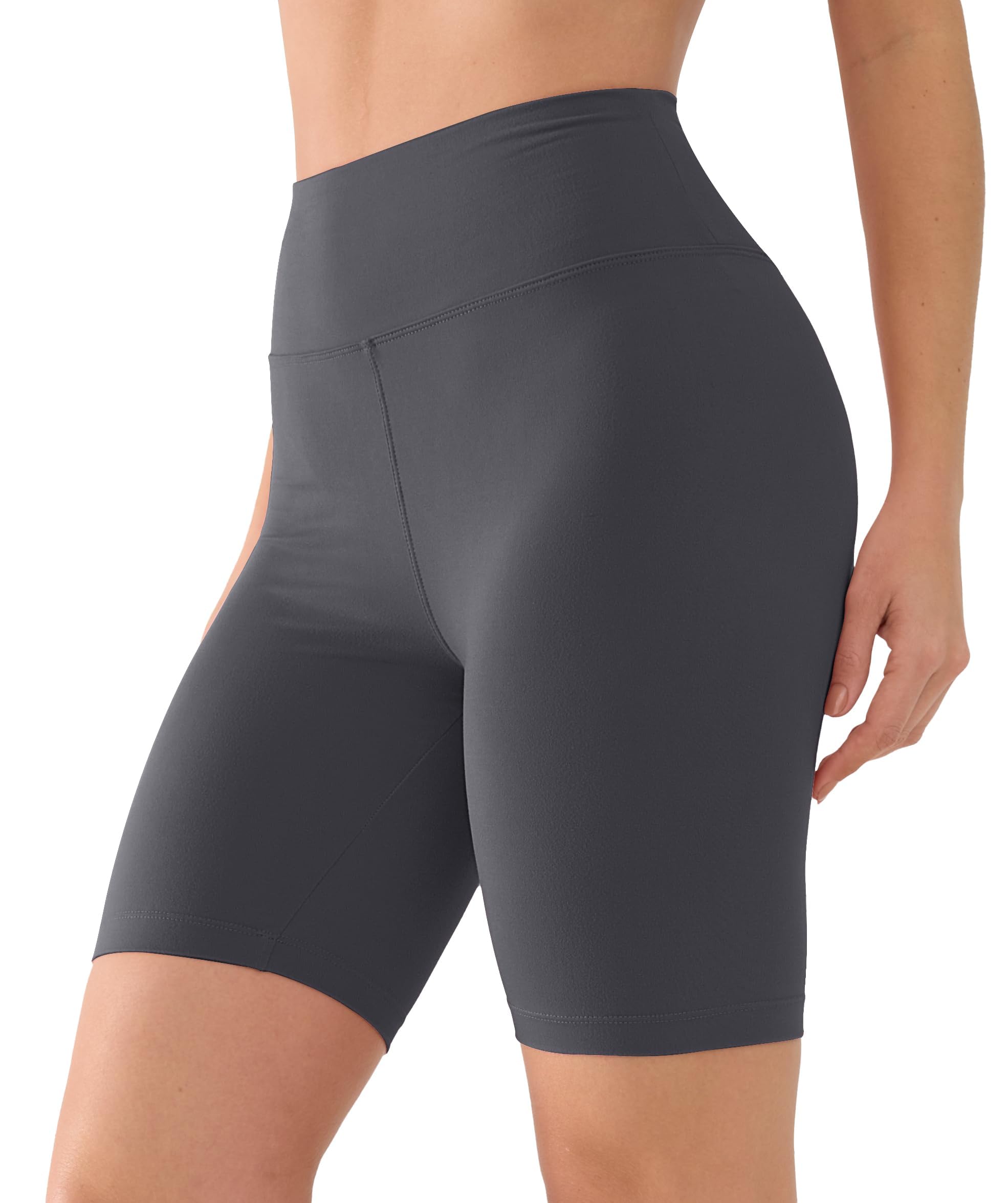 BAYDI Creamlush Radlerhose Damen - 20 cm Bequeme Kurze Sporthose mit Hoher Taille für Yoga Pilates Freizeit Alltag