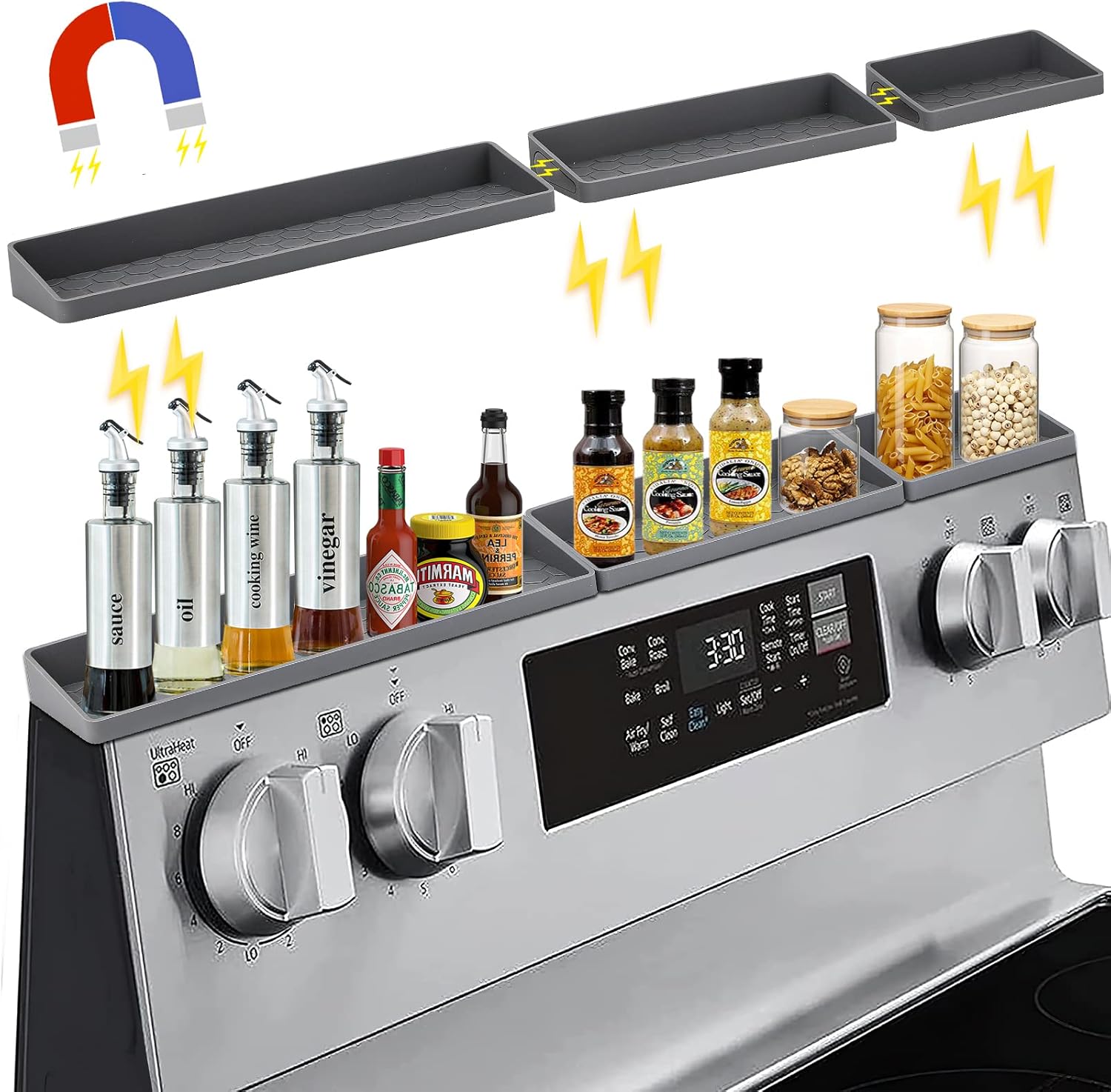 Detachable Stove Top Shelf 30", BestMal Silicone Stove Top